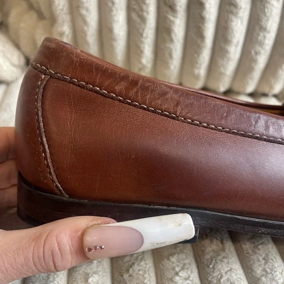 Cole Haan Pinch Tassel Loafers Men's Brown Leather Slip On Dress Shoes Size 11 - Picture 5 of 10